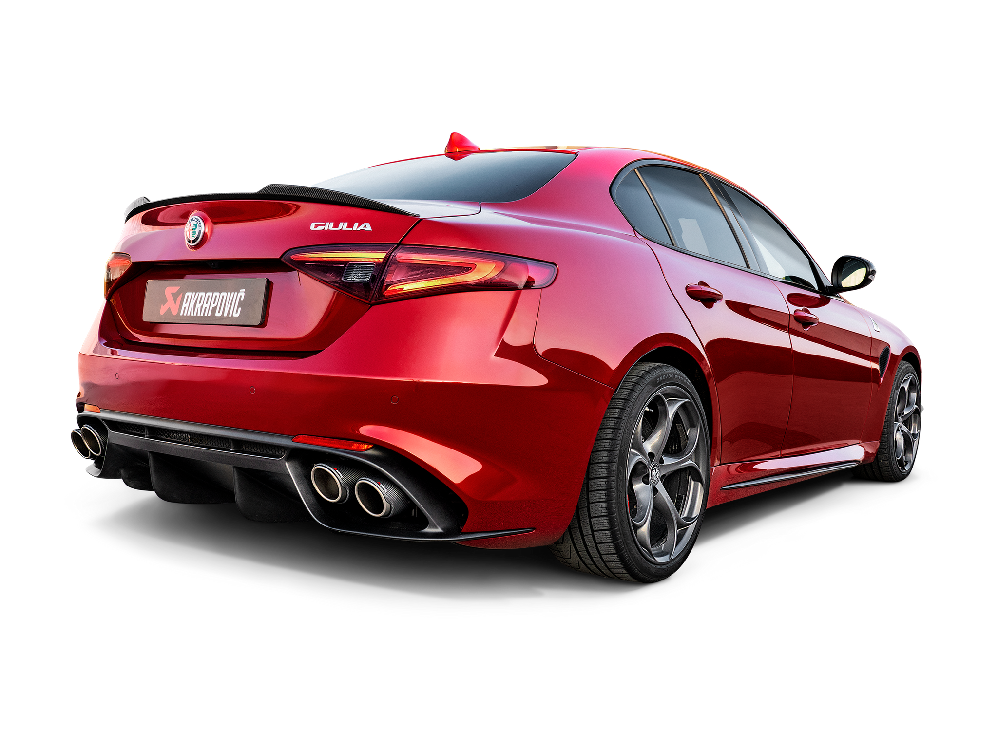 Akrapovič Titan Slip-On Auspuffanlage Alfa Romeo Giulia Quadrifoglio OPF 2018-2021