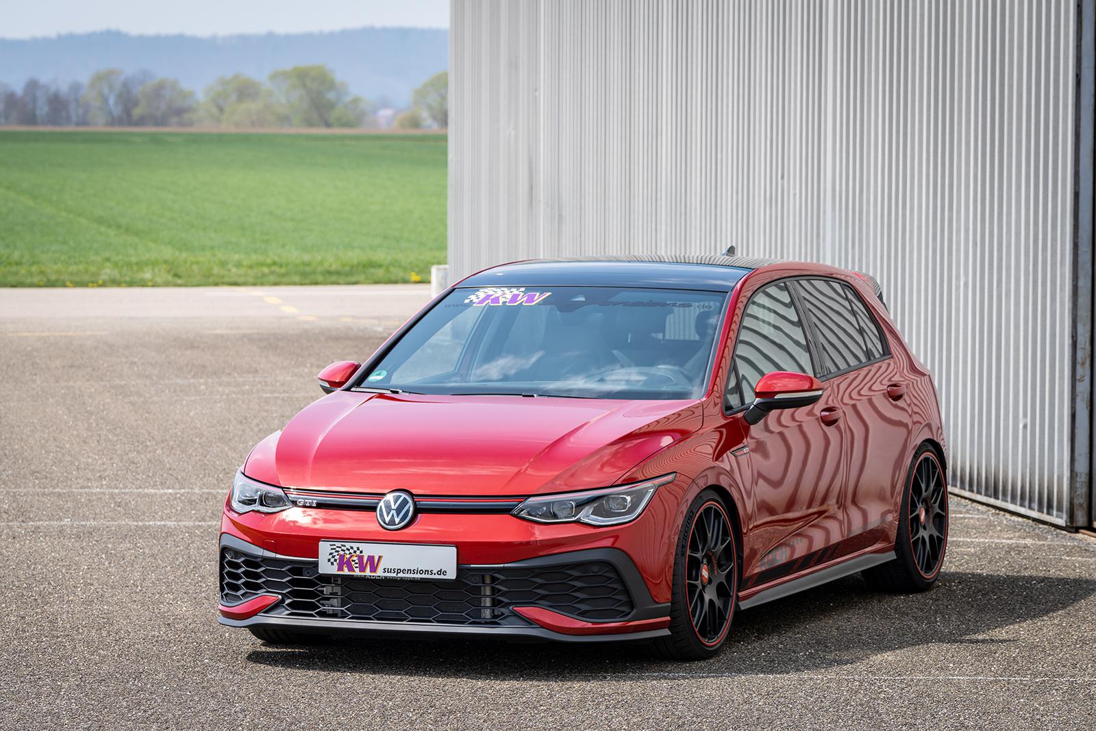 KW V3 Gewindefahrwerk Edelstahl INOX inkl. Stilllegung f. elektr. Dämpfer | VW Golf 8 GTI / Clubsport 2019-